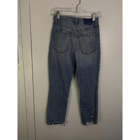 Abercrombie Fitch Jeans Womens 2 Short Ultra High Rise Mom Jeans Light Wash - Picture 7 of 10